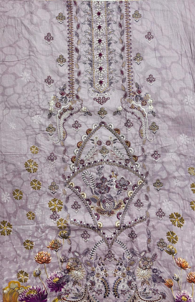 R88 - Unstiched Self Embroidery with Patch Suit