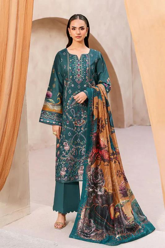 R89 - Unstiched Self Embroidery with Patch Suit