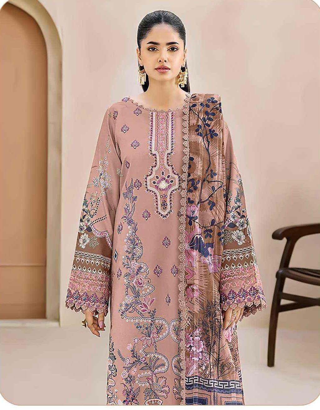 R90 - Unstiched Self Embroidery with Patch Suit