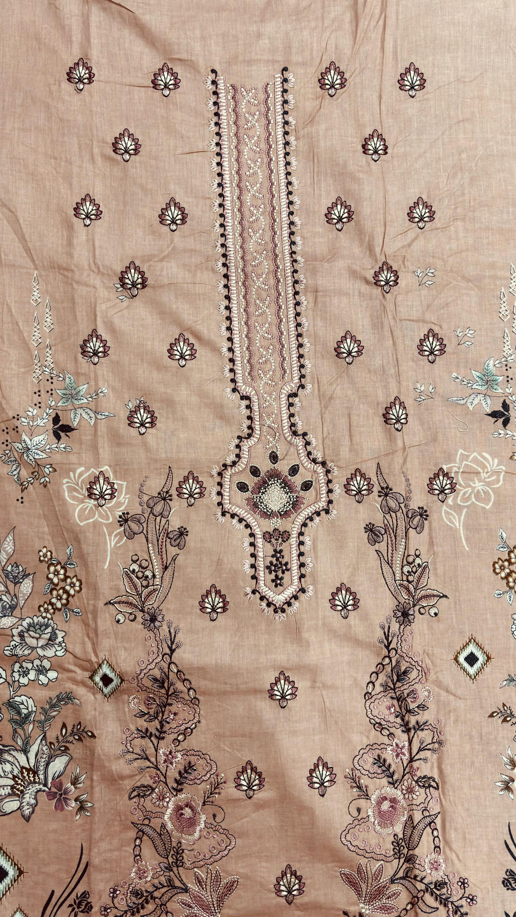 R90 - Unstiched Self Embroidery with Patch Suit