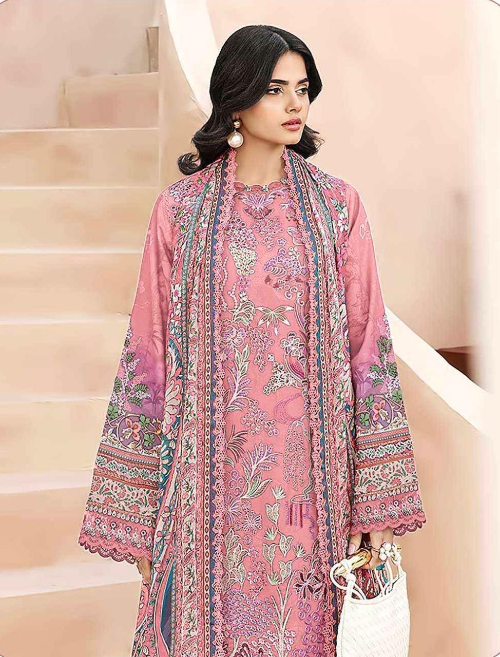 R91 - Unstiched Self Embroidery with Patch Suit