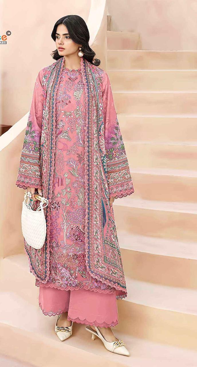 R91 - Unstiched Self Embroidery with Patch Suit