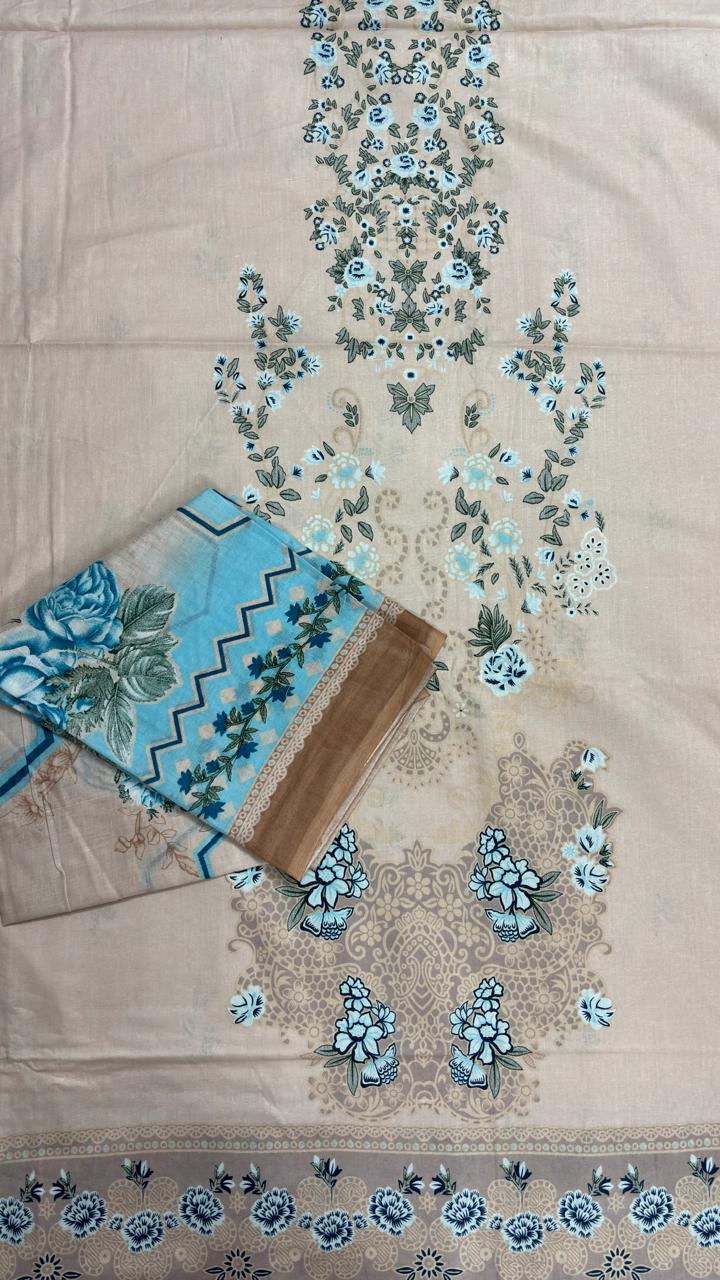 R96 - Unstiched Printed Coton Suit