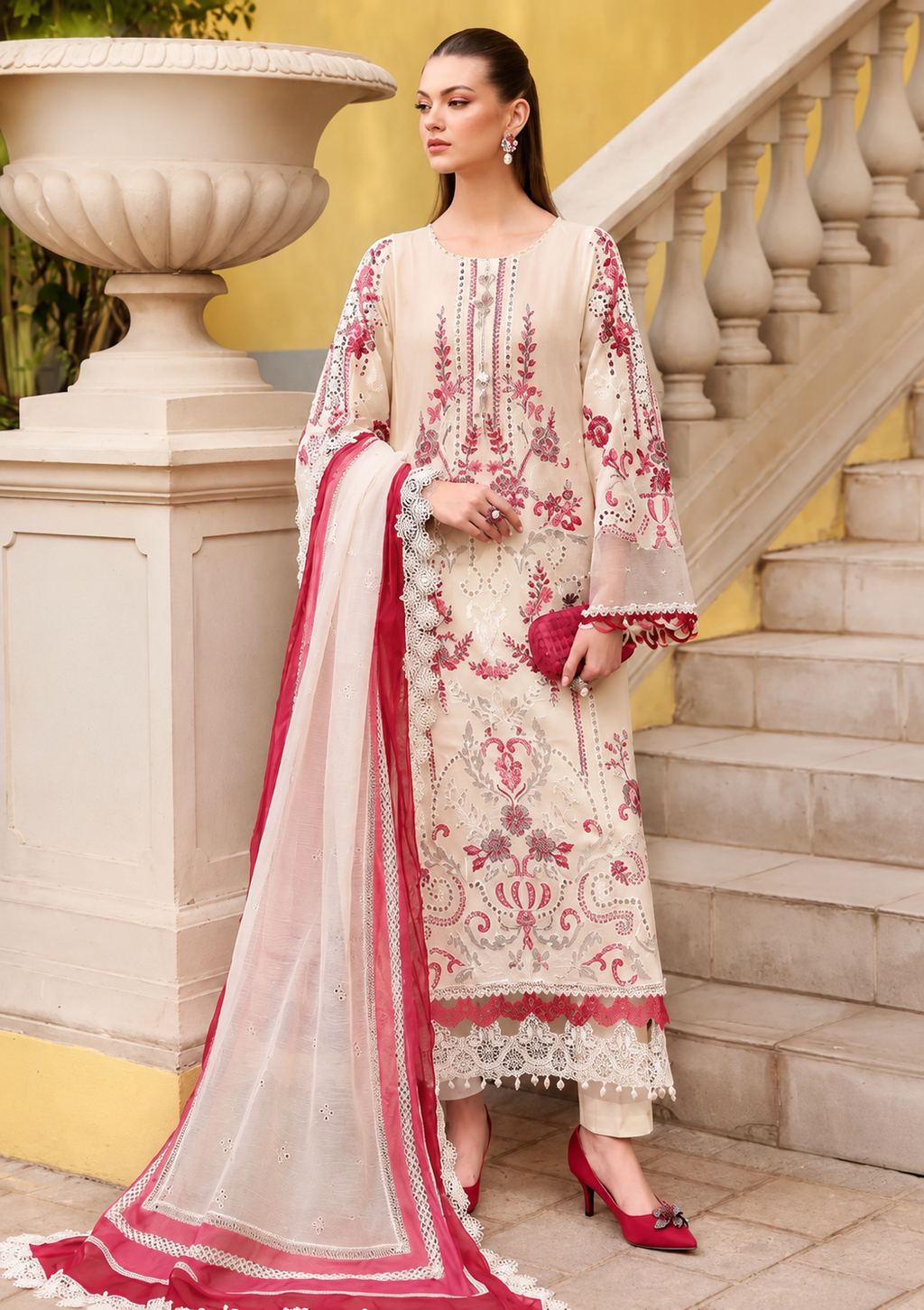 R98 - Unstiched Printed Coton Suit