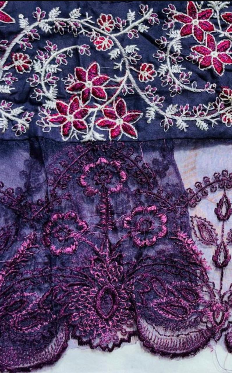 R13 - Unstiched Heavy Embroidered Cambric Cotton Suit