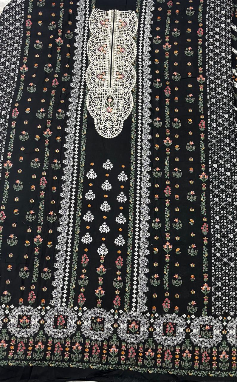 R18 - Unstiched Heavy Embroidery Cotton Suit